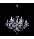 Ocean 5-24 ljus bohemia kristallkrona guld/silver 65-107cm