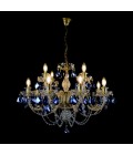 Ocean 5-24 ljus bohemia kristallkrona guld/silver 65-107cm