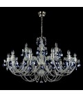 Ocean 5-24 ljus bohemia kristallkrona guld/silver 65-107cm