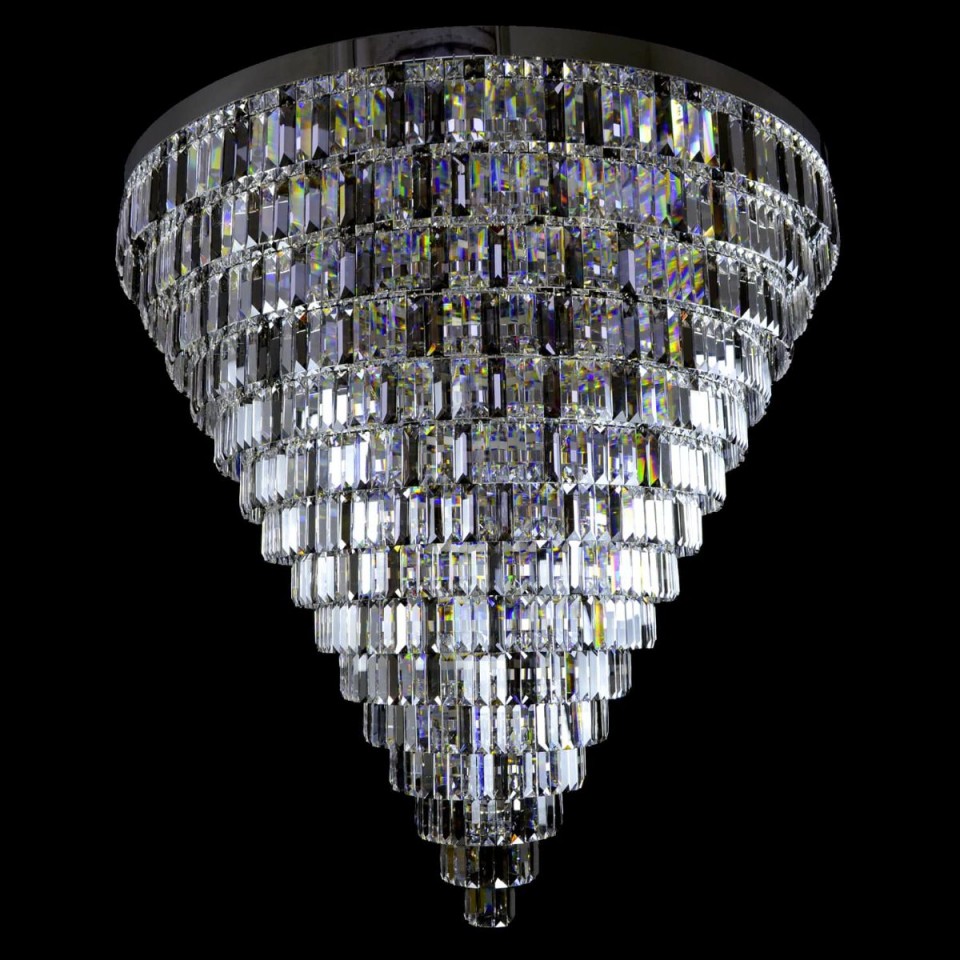 Porto XL 16-49 Light Bohemia Crystal Chandelier Gold/Silver 150-210cm