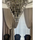 Porto XL 16-49 Light Bohemia Crystal Chandelier Gold/Silver 150-210cm