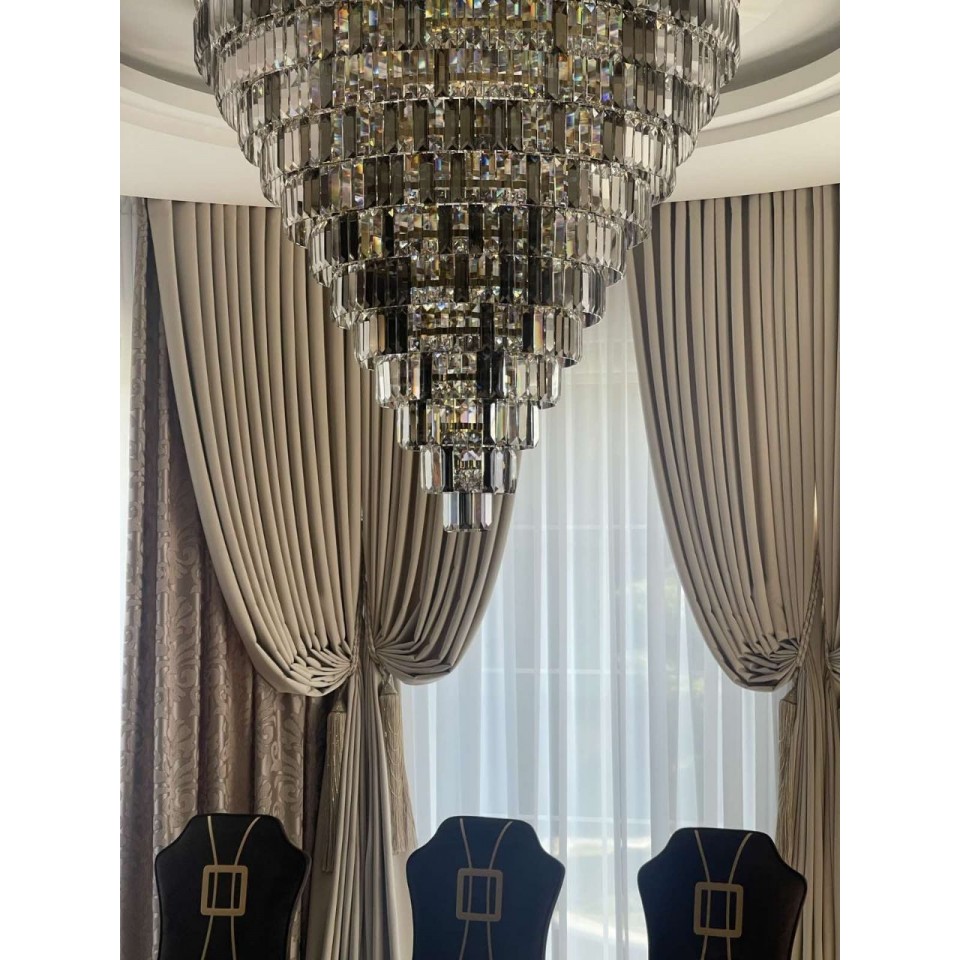 Porto XL 16-49 Light Bohemia Crystal Chandelier Gold/Silver 150-210cm