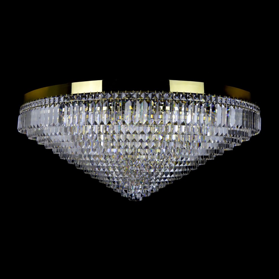 Porto XL 16-49 Light Bohemia Crystal Chandelier Gold/Silver 150-210cm