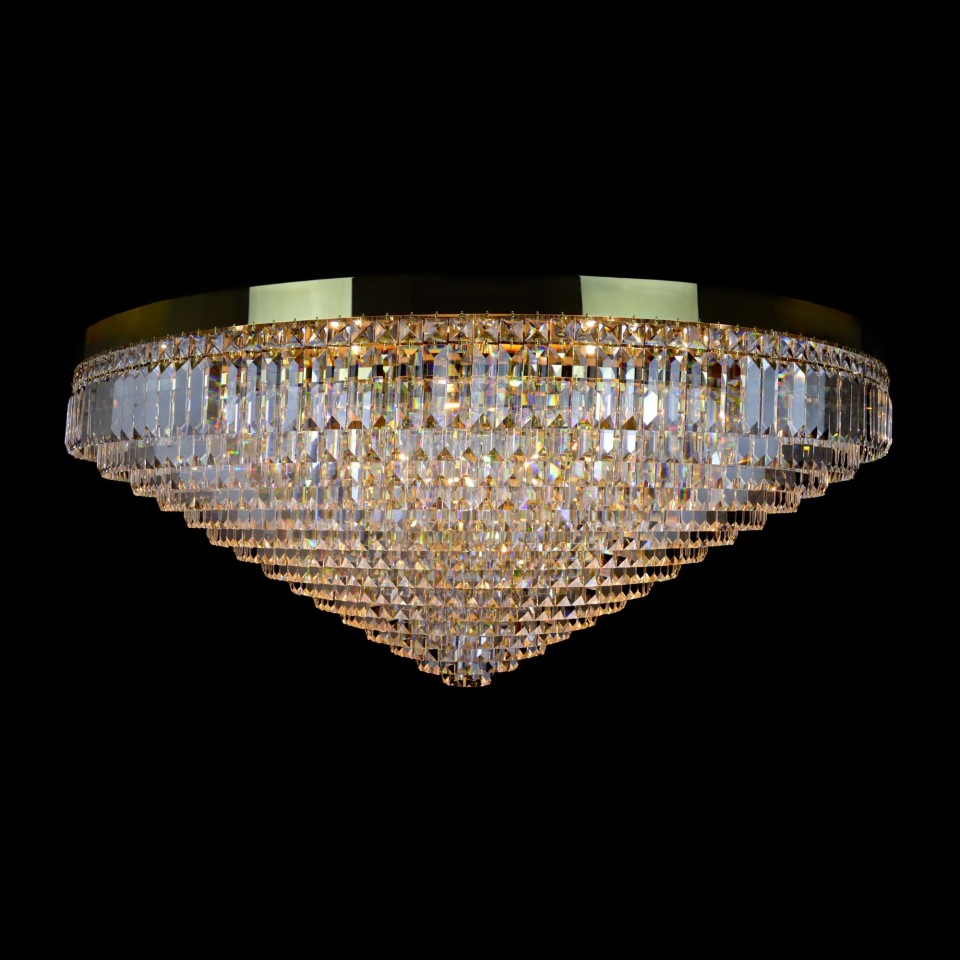 Porto XL 16-49 Light Bohemia Crystal Chandelier Gold/Silver 150-210cm