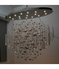 Rods & Bubbles 8-15 Light Bohemia Crystal Chandelier Gold/Silver 100-150cm