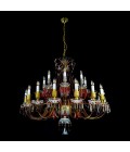 Vesper 12-24 ljus bohemia kristallkrona guld/silver 81-120cm