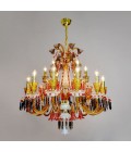 Vesper 12-24 ljus bohemia kristallkrona guld/silver 81-120cm