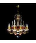 Vesper 12-24 ljus bohemia kristallkrona guld/silver 81-120cm