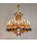 Vesper 12-24 ljus bohemia kristallkrona guld/silver 81-120cm