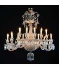 Vesper 12-24 ljus bohemia kristallkrona guld/silver 81-120cm