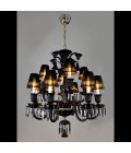 Vesper 12-24 ljus bohemia kristallkrona guld/silver 81-120cm