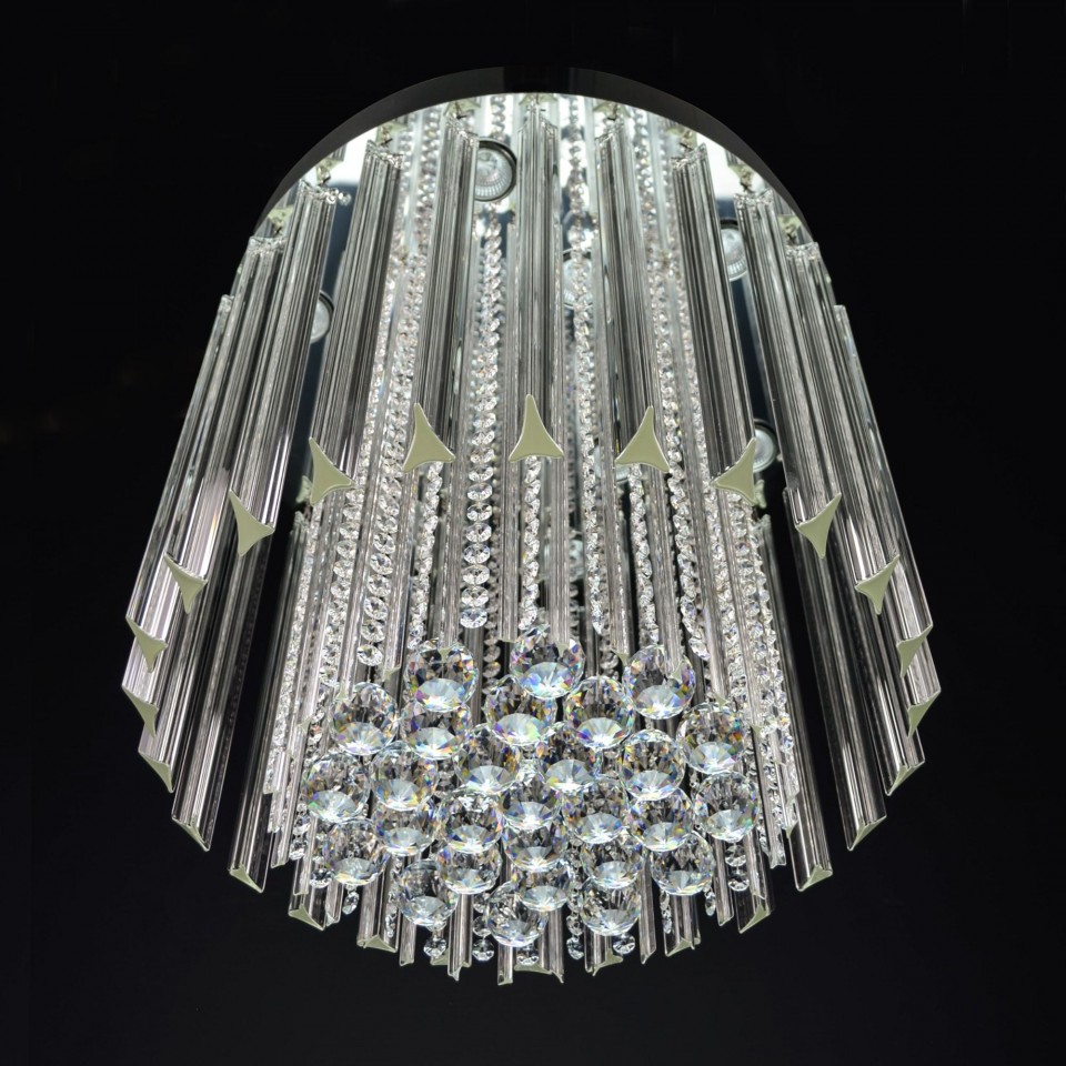 Helsinki 5-9 Light Bohemia Crystal Chandelier Gold/Silver 40-50cm