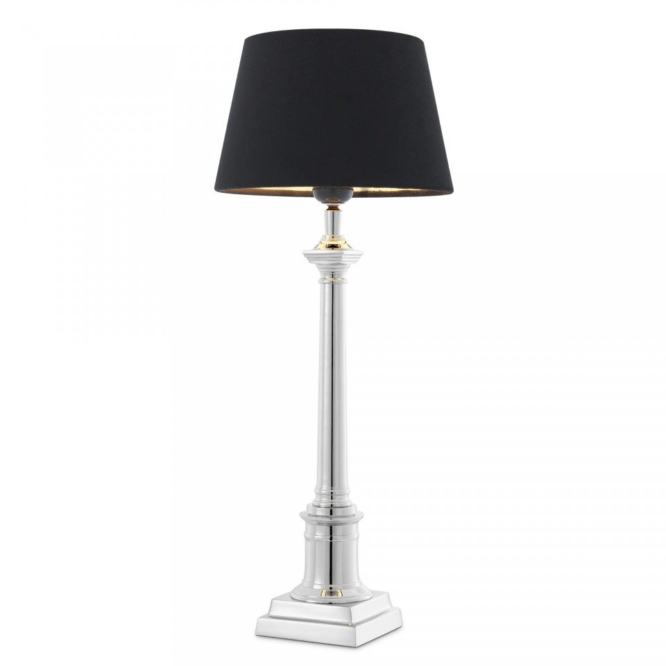 Cologne S bordslampa nickel/svart 53cm