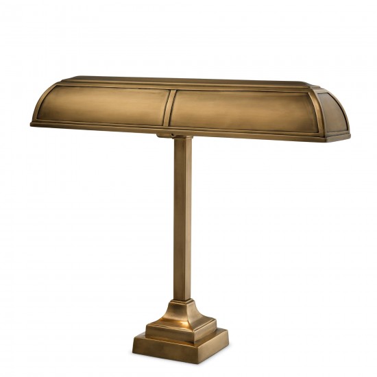 Vintage Brass Adjustable Electric Table Lamp, Piano Lamp, Desk