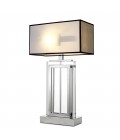 Arlington bordslampa nickel/glas/grå 67,5cm