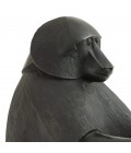 Art Deco Monkey Table Lamp Black Patina 60cm