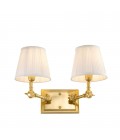 Wentworth Double Wall Lamp Gold/White 25cm