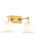 Wentworth Double Wall Lamp Gold/White 25cm