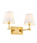 Wentworth Double Wall Lamp Gold/White 25cm