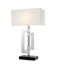 Leroux Table Lamp Silver/Black/White 64cm