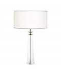 Chaumon Table Lamp Glass/Nickel/Off-white 80cm