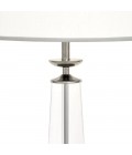 Chaumon bordslampa glas/nickel/benvit 80cm