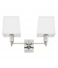 Lexington Double Wall Lamp Nickel/White 27cm