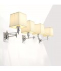 Lexington Double Wall Lamp Nickel/White 27cm