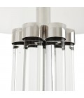 Longchamp bordslampa nickel/glas/vit 83cm