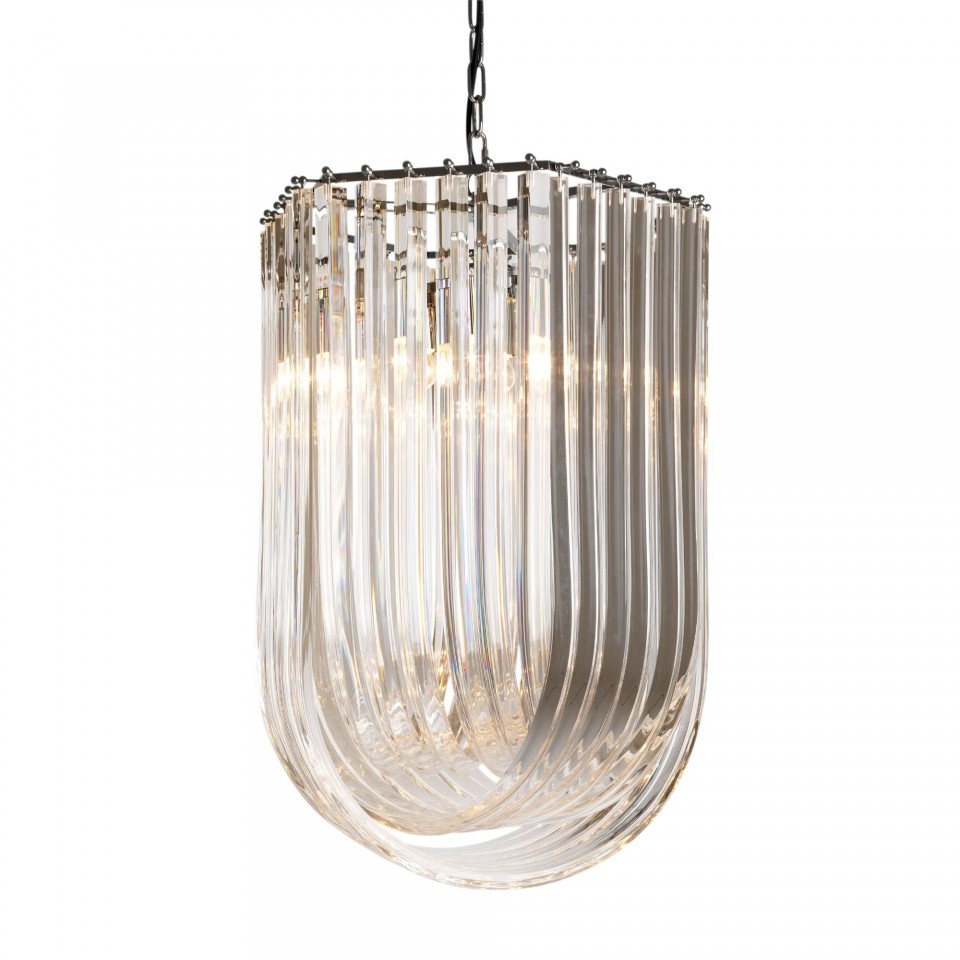 Caserta Chandelier Clear/Nickel 51cm