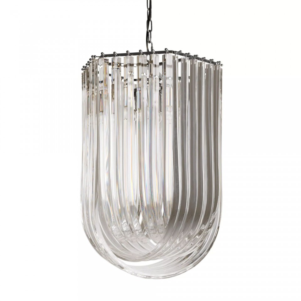 Caserta Chandelier Clear/Nickel 51cm