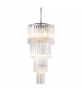 Alpina S Chandelier Nickel/Glass 39cm