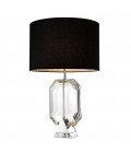 Emerald Table Lamp Nickel/Crystal Glass/black 67cm