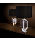 Emerald Table Lamp Nickel/Crystal Glass/black 67cm