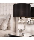 Emerald Table Lamp Nickel/Crystal Glass/black 67cm