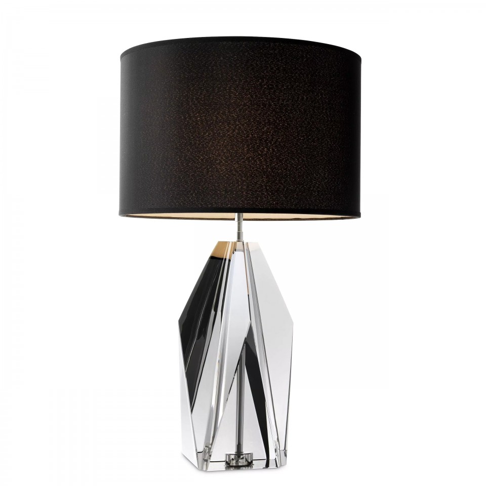 Setai Table Lamp Black/Smoke Crystal 71.5cm