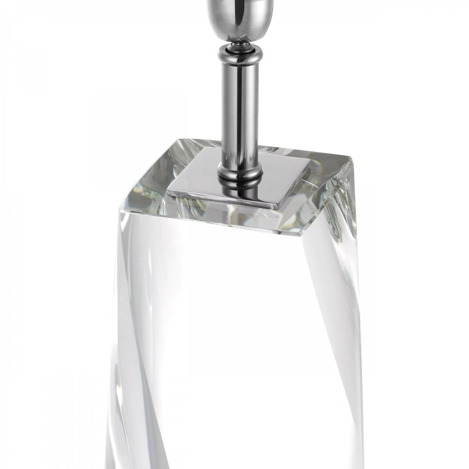 Titan Table Lamp Crystal Glass/Black 75cm