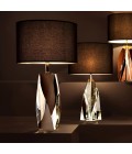 Titan Table Lamp Crystal Glass/Black 75cm