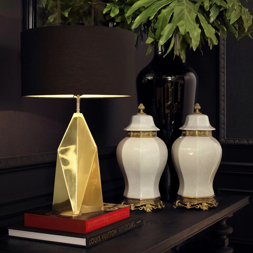 Setai Table Lamp Black/Gold 72cm