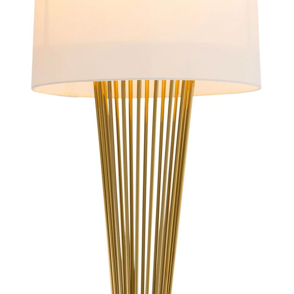 Holmes golvlampa guld/benvit 172,5cm