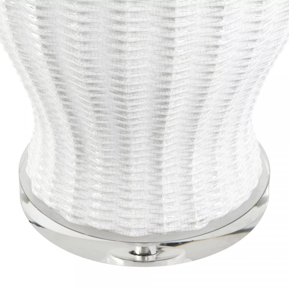 Fort Meyers Table Lamp White/Crystal/Off-white 80cm