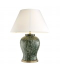 Cyprus Table Lamp Green/Brass/Off-white 85cm