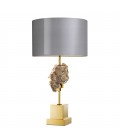 Divini Table Lamp Gold/Wood/Silver Grey 74.5cm