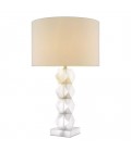 Whealon Table Lamp Glass/White 84cm