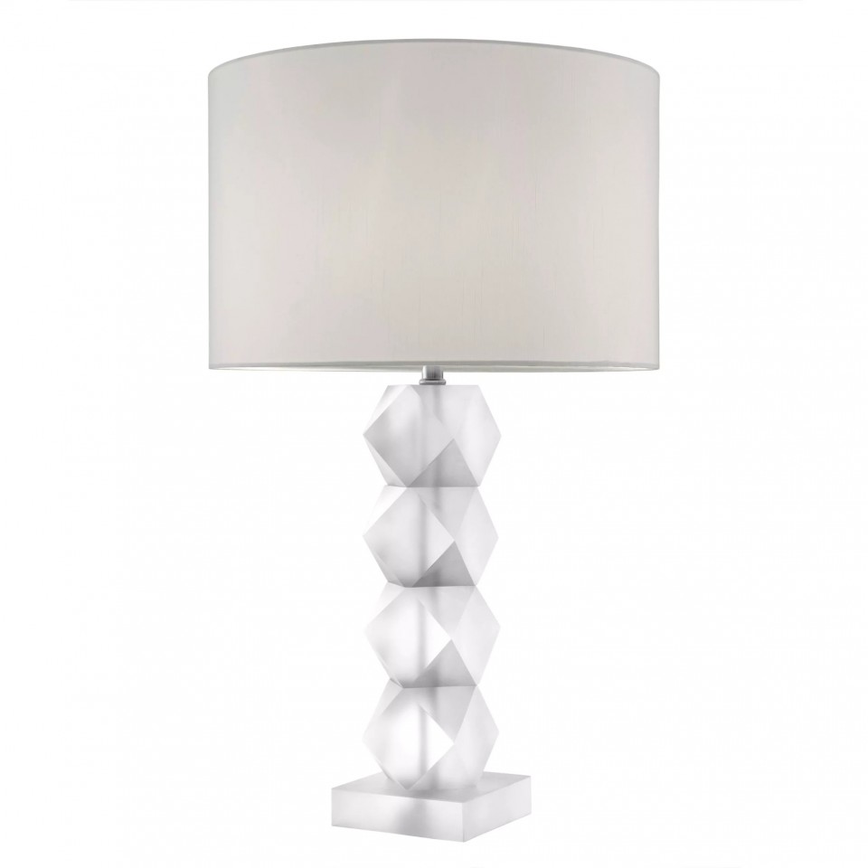 Whealon Table Lamp Glass/White 84cm