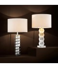 Whealon Table Lamp Glass/White 84cm