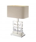 Umbria Table Lamp Nickel/Glass 70cm