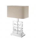 Umbria Table Lamp Nickel/Glass 70cm