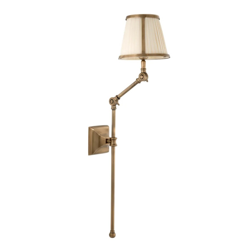 Brunswick vägglampa mässing/svart/creme 77 cm