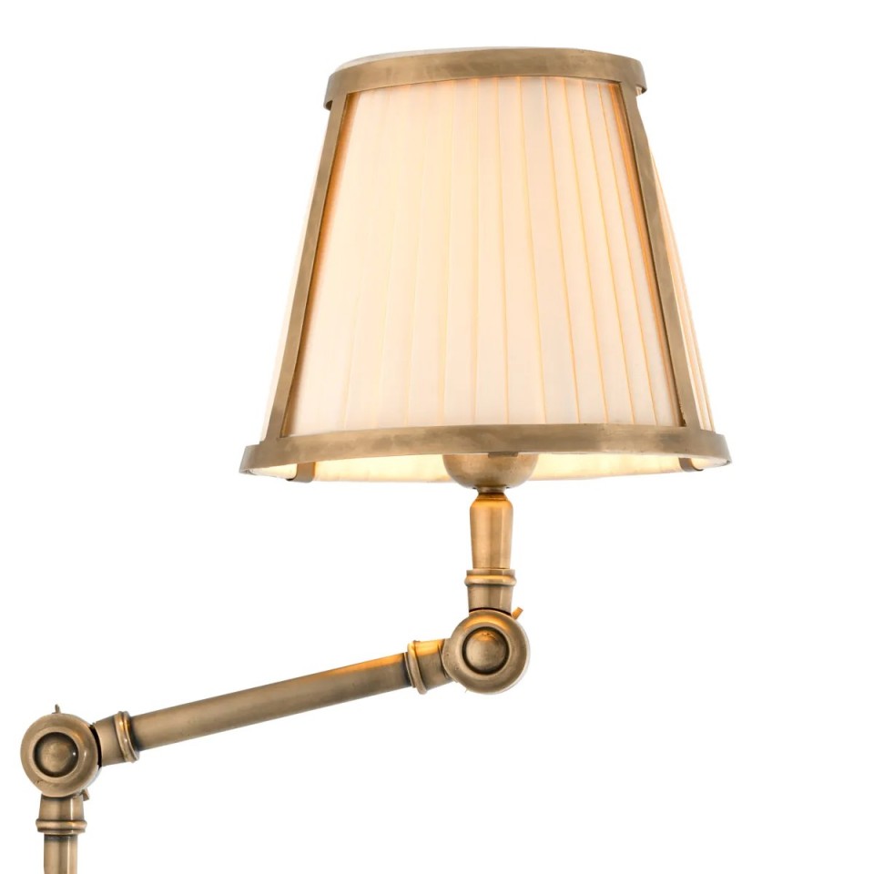 Brunswick vägglampa mässing/svart/creme 77 cm